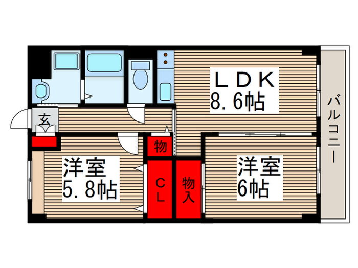 東京都清瀬市元町２ 清瀬駅 2LDK マンション 賃貸物件詳細