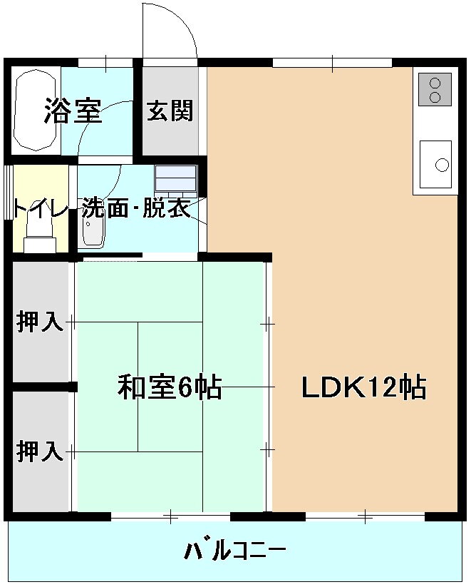 山口県宇部市昭和町３ 宇部岬駅 1LDK アパート 賃貸物件詳細