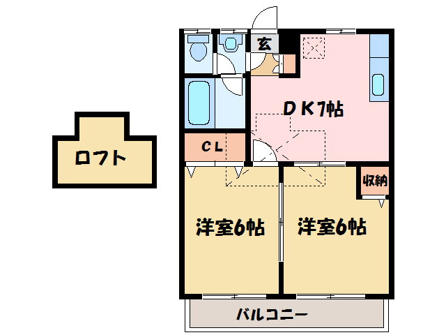 愛媛県新居浜市中萩町 2DK アパート 賃貸物件詳細