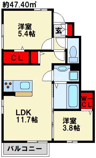 福岡県北九州市小倉北区高尾２ 南小倉駅 2LDK アパート 賃貸物件詳細