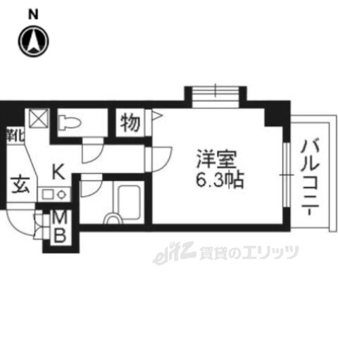 京都府京都市下京区佐竹町 大宮駅 1K マンション 賃貸物件詳細