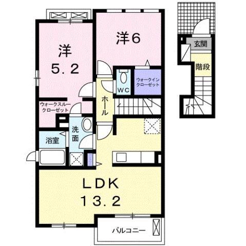 群馬県富岡市中高瀬 西富岡駅 2LDK アパート 賃貸物件詳細