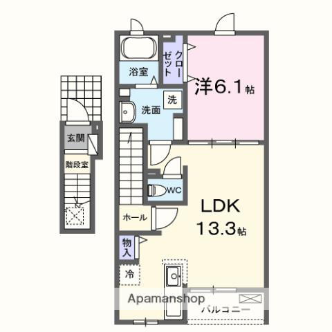 鳥取県米子市上福原３ 東山公園駅 1LDK アパート 賃貸物件詳細