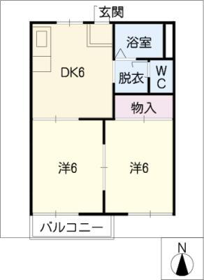 愛知県瀬戸市瀬戸口町 瀬戸口駅 2DK アパート 賃貸物件詳細