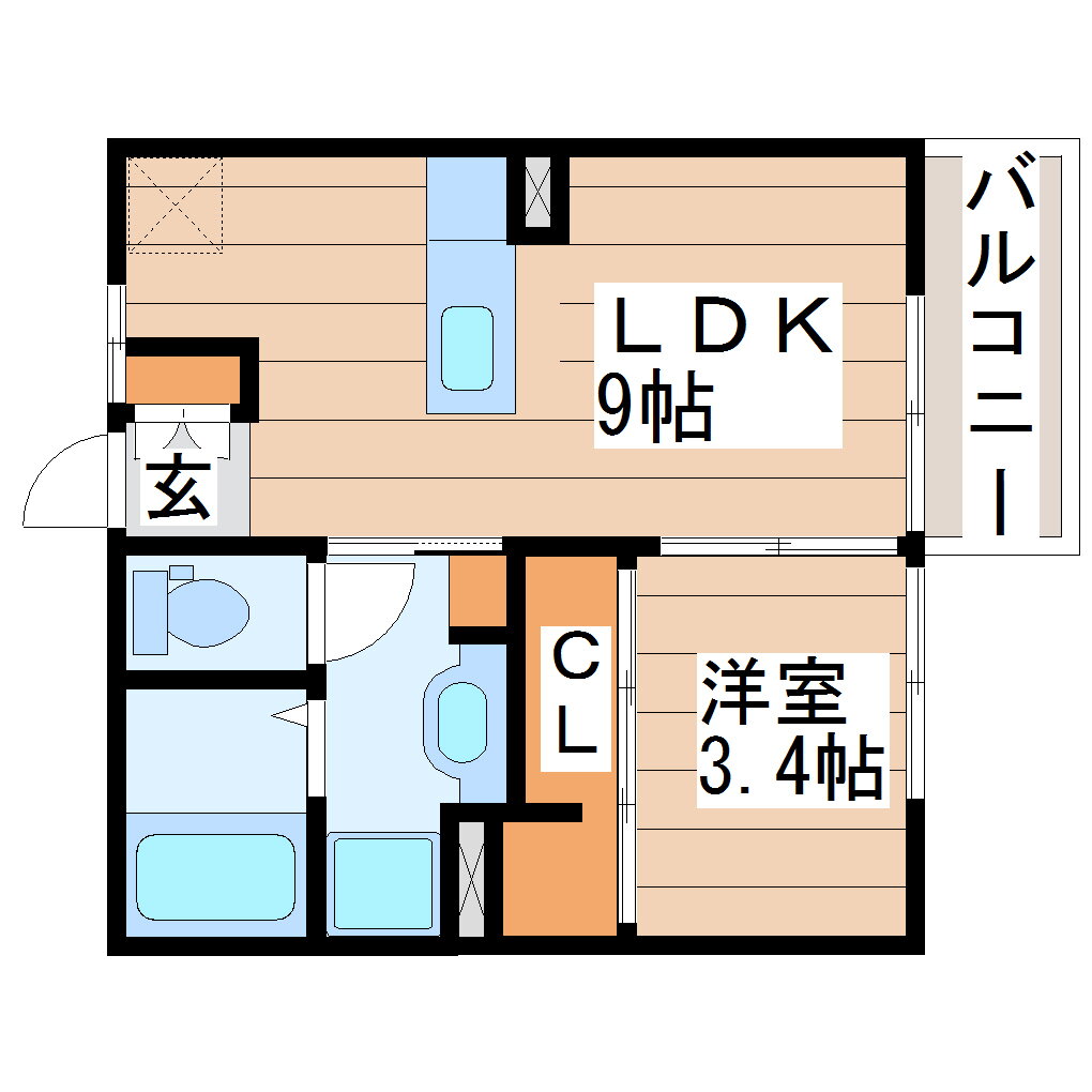 宮城県多賀城市伝上山３ 下馬駅 1LDK アパート 賃貸物件詳細