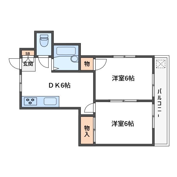 東京都足立区新田１ 王子神谷駅 2DK マンション 賃貸物件詳細