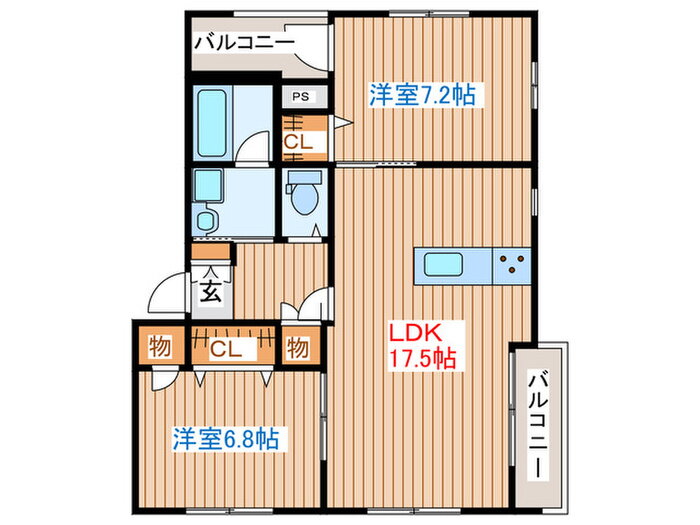 ＴＨＥ　ＲＯＯＭ 2階 2LDK 賃貸物件詳細