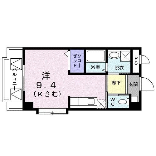 カーサ　ユー 2階 ワンルーム 賃貸物件詳細