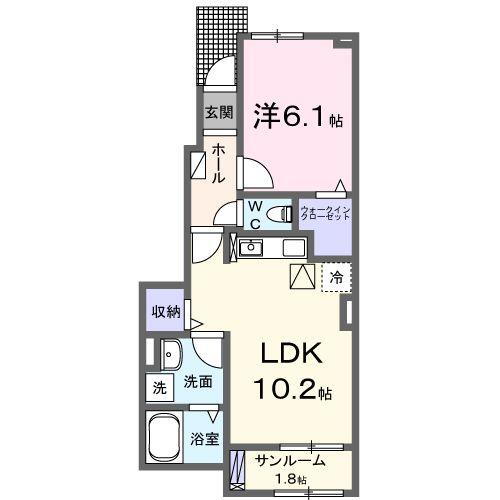 福島県いわき市平北白土 いわき駅 1LDK アパート 賃貸物件詳細