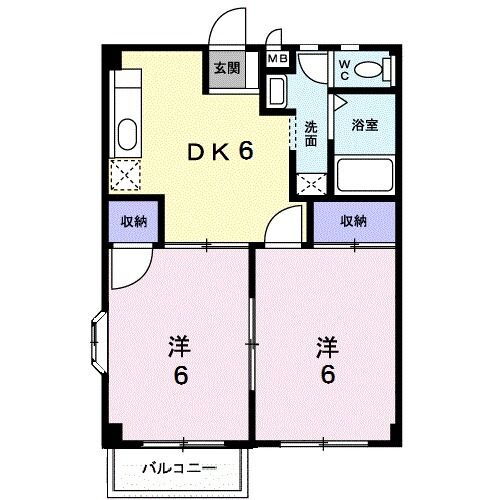 リバーサイド高浜 2階 2DK 賃貸物件詳細