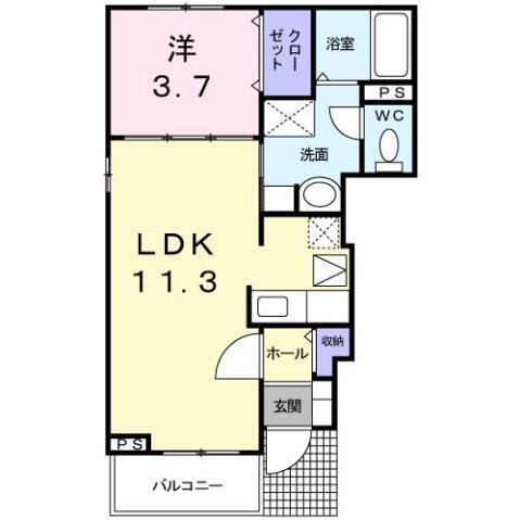 カーサ　セレーノ　ＩＩ 1階 1LDK 賃貸物件詳細