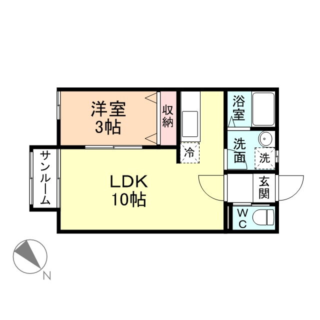 富山県富山市常盤台 東新庄駅 1LDK アパート 賃貸物件詳細