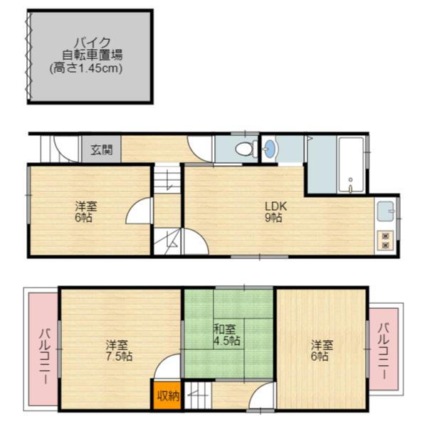 大阪府大阪市住之江区北島３ 我孫子道駅 4LDK 一戸建て 賃貸物件詳細
