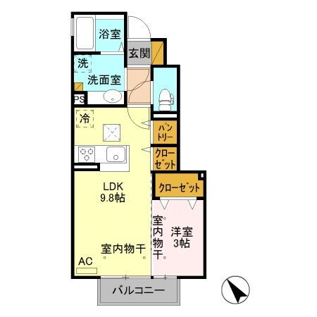 栃木県下都賀郡野木町大字潤島 野木駅 1LDK アパート 賃貸物件詳細