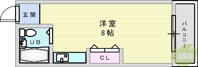 ＬＩＶＥ 2階 ワンルーム 賃貸物件詳細