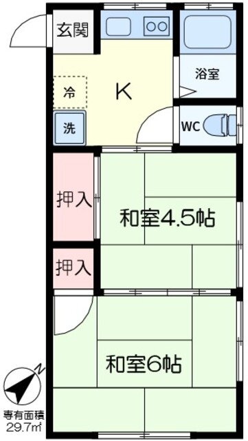 千葉県松戸市仲井町２ 上本郷駅 2K アパート 賃貸物件詳細