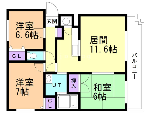 北海道札幌市豊平区西岡四条３ 福住駅 3LDK マンション 賃貸物件詳細