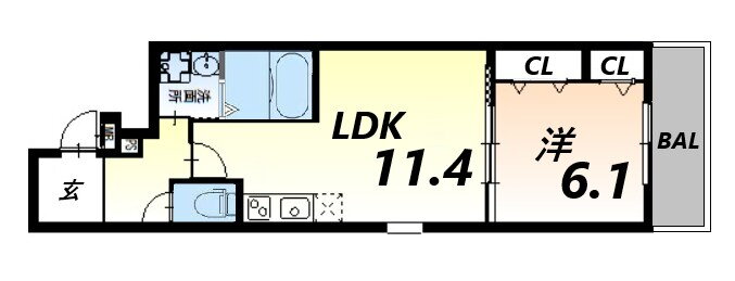 兵庫県尼崎市若王寺２ 塚口駅 1LDK アパート 賃貸物件詳細