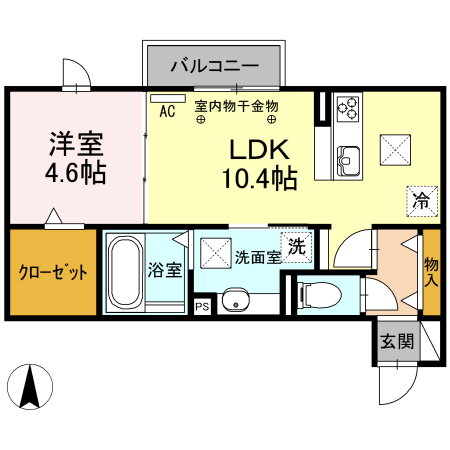 愛知県豊橋市平川本町１ 運動公園前駅 1LDK アパート 賃貸物件詳細