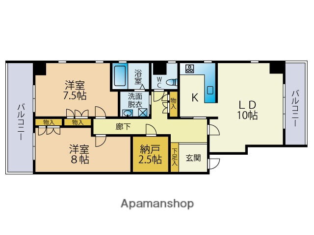 山梨県甲府市若松町 南甲府駅 2LDK マンション 賃貸物件詳細