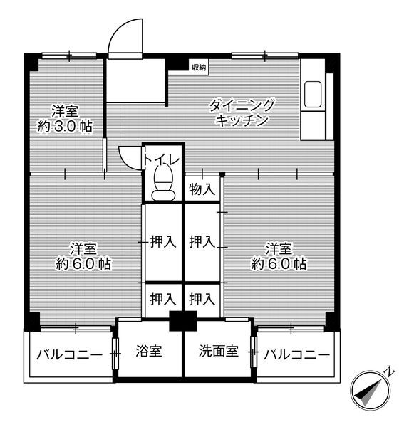 和歌山県和歌山市毛見 黒江駅 3DK マンション 賃貸物件詳細