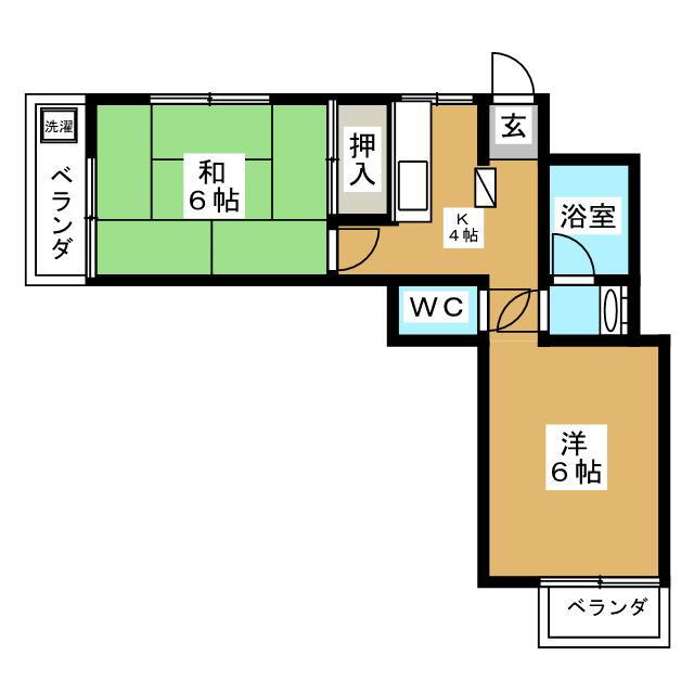 ハイツ市川 2階 2DK 賃貸物件詳細