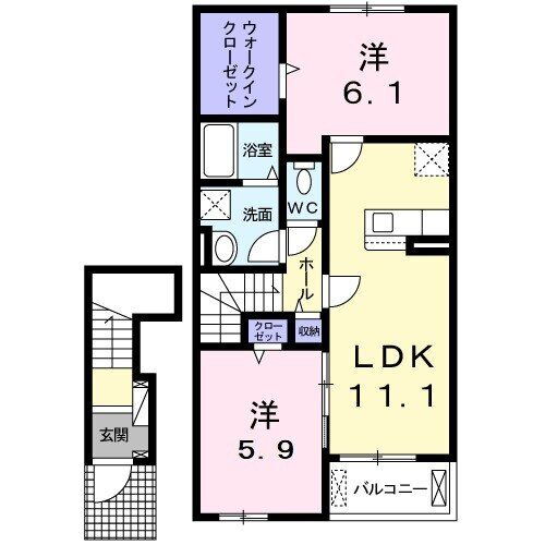 三重県名張市鴻之台４番町 名張駅 2LDK アパート 賃貸物件詳細