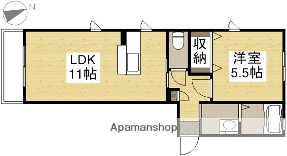 岡山県岡山市北区北長瀬表町３ 北長瀬駅 1LDK アパート 賃貸物件詳細