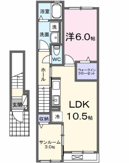 栃木県河内郡上三川町大字上三川 石橋駅 1LDK アパート 賃貸物件詳細
