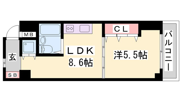 ファーストイン英賀保駅前 5階 1LDK 賃貸物件詳細