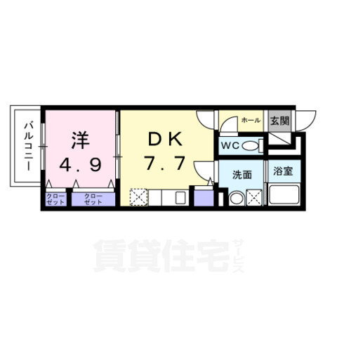ＨＡＲＵ江坂ｗｅｓｔ 1階 1DK 賃貸物件詳細