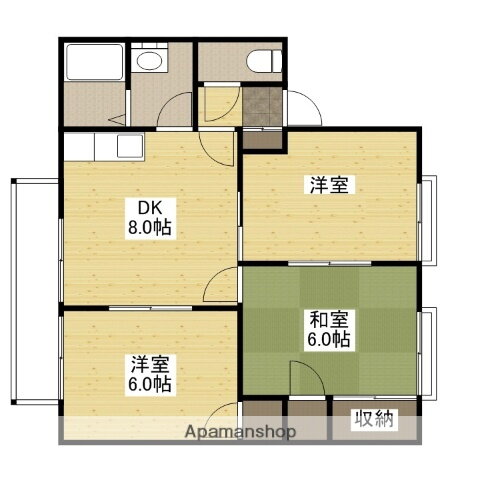 広島県広島市東区中山上２ 広島駅 3DK アパート 賃貸物件詳細
