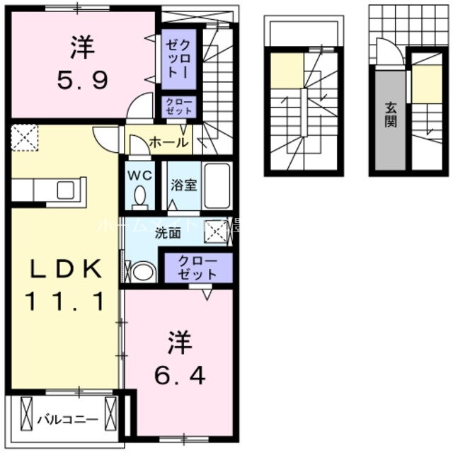 愛知県豊橋市東小浜町 豊橋駅 2LDK アパート 賃貸物件詳細