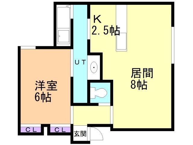 スカイコート新札幌Ｂ 1階 1LDK 賃貸物件詳細