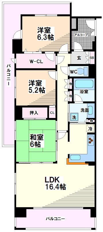 東京都小平市上水本町５ 一橋学園駅 3LDK マンション 賃貸物件詳細