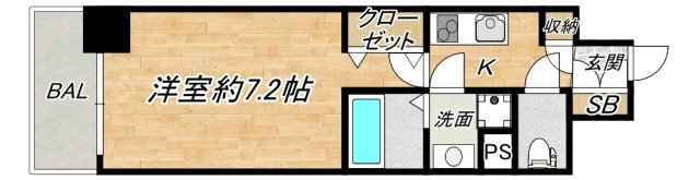 大阪府大阪市中央区南船場２ 長堀橋駅 1K マンション 賃貸物件詳細