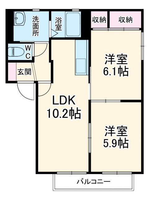 神奈川県相模原市中央区宮下本町１ 相模原駅 2LDK アパート 賃貸物件詳細
