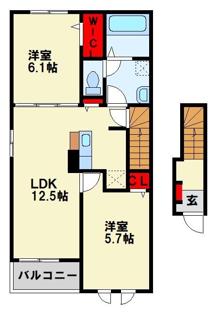 福岡県遠賀郡水巻町杁２ 水巻駅 2LDK アパート 賃貸物件詳細