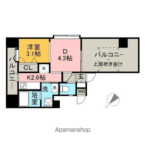 福岡県福岡市博多区博多駅東１ 博多駅 1DK マンション 賃貸物件詳細