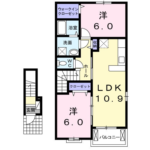 広島県福山市水呑町三新田１ 福山駅 2LDK アパート 賃貸物件詳細