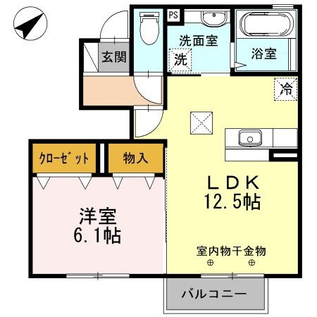 青森県八戸市大字尻内町字内田 1LDK アパート 賃貸物件詳細
