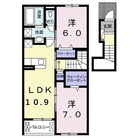 広島県福山市神辺町字道上 道上駅 2LDK アパート 賃貸物件詳細