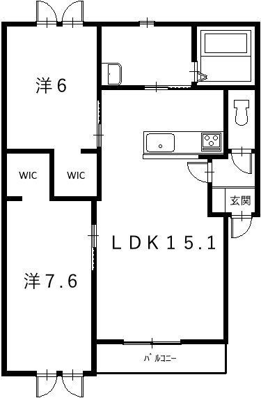 北海道帯広市西十六条南６ 帯広駅 2LDK アパート 賃貸物件詳細
