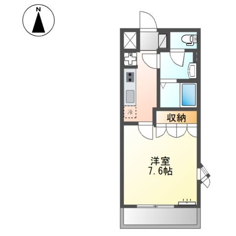 愛媛県松山市北斎院町 1K アパート 賃貸物件詳細