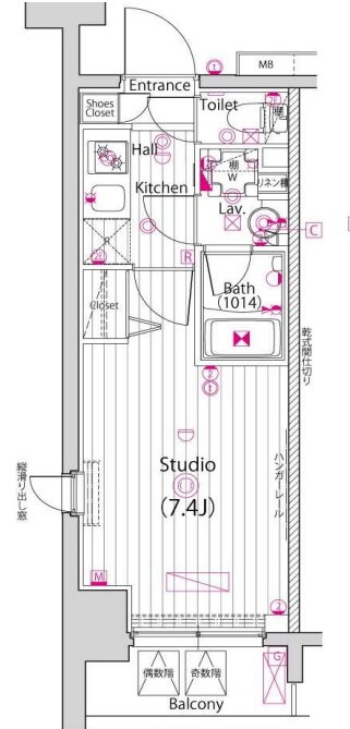 神奈川県横浜市中区弥生町４ 阪東橋駅 1K マンション 賃貸物件詳細