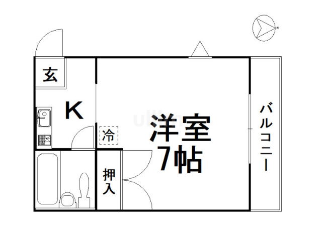 レジデンスヨヘイ 2階 1K 賃貸物件詳細