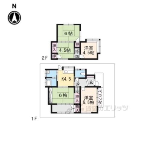 京都府京都市山科区北花山西ノ野町 御陵駅 5DK 一戸建て 賃貸物件詳細