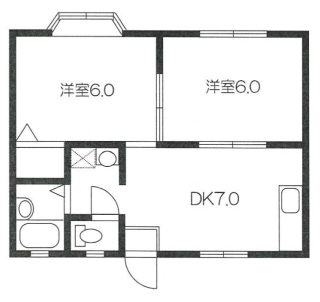 メゾンシャモニー 1階 2DK 賃貸物件詳細