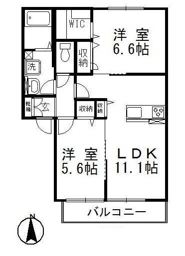 岡山県総社市中央６ 東総社駅 2LDK アパート 賃貸物件詳細