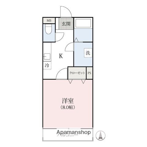 群馬県前橋市大渡町１ 前橋駅 1K アパート 賃貸物件詳細